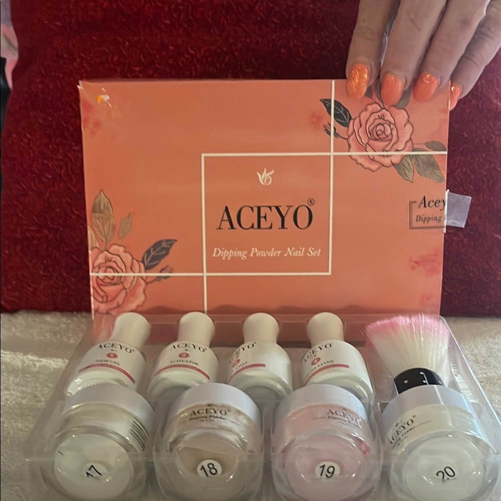 Dipping Powder Nail Set - Orange